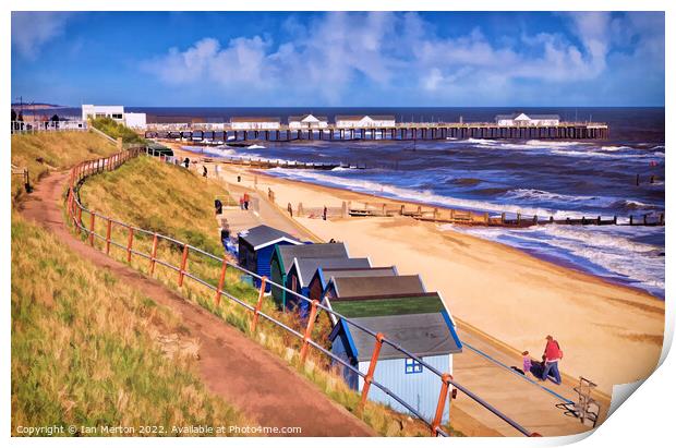 Southwold Seafront Print by Ian Merton