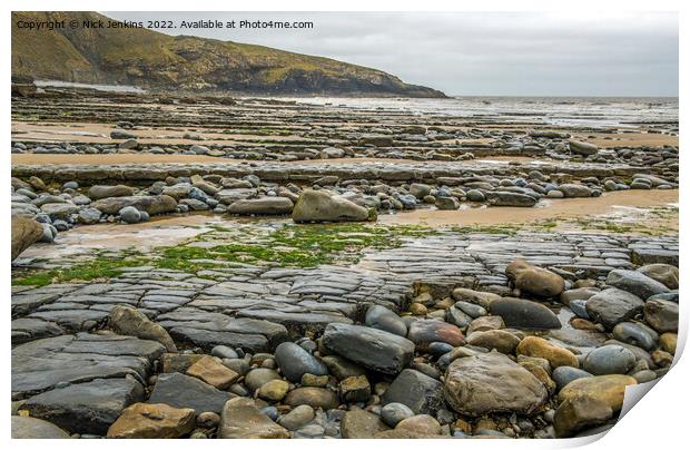 Dunraven Bay and Witches Point South Wales Print by Nick Jenkins