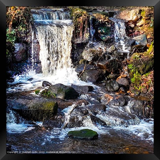 Majestic Rivelin Waterfall Framed Print by Stephen Hollin