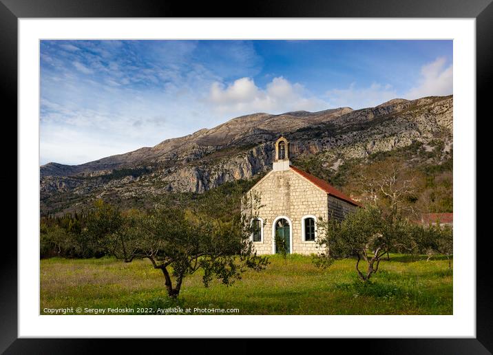 Old church of the Most Holy Trinity. Framed Mounted Print by Sergey Fedoskin