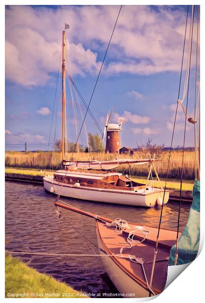Boat Trip To Horsey Print by Ian Merton