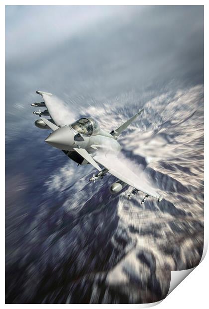 Typhoon Air Policing Print by J Biggadike