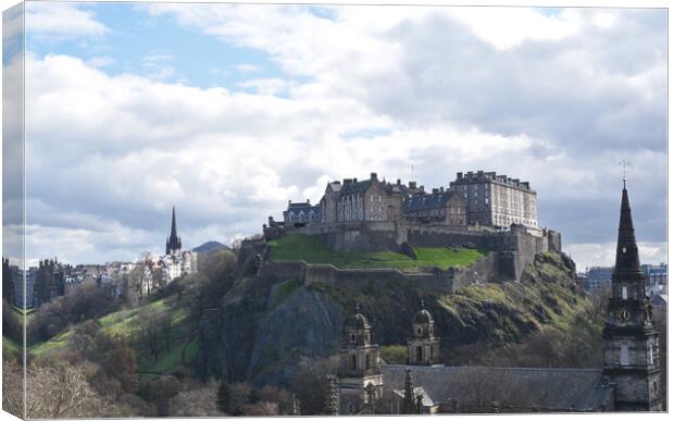 Edinburgh Castle view Canvas Print by Theo Spanellis