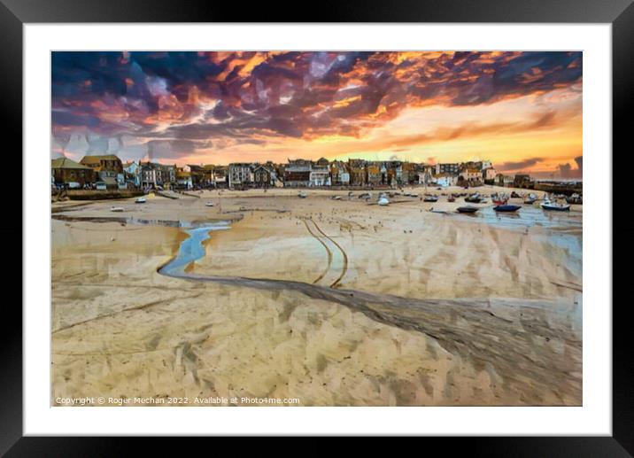 Sun-Kissed Serenity Framed Mounted Print by Roger Mechan