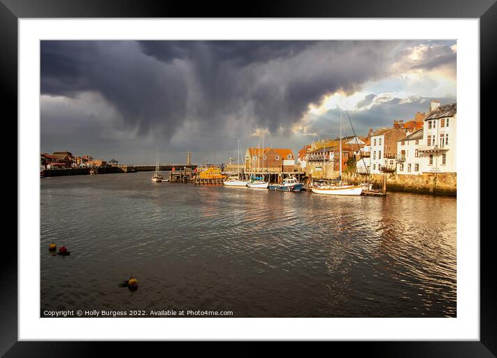 'Sunset Serenity at Whitby Bay' Framed Mounted Print by Holly Burgess