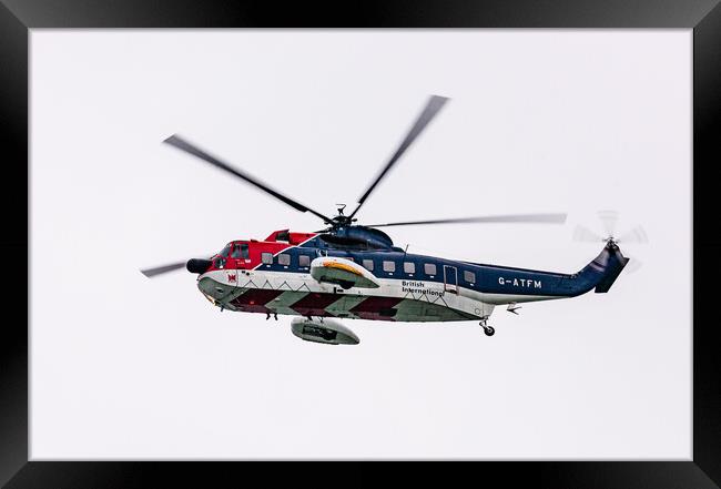Air Sea Rescue helicopter Framed Print by Gerry Walden LRPS