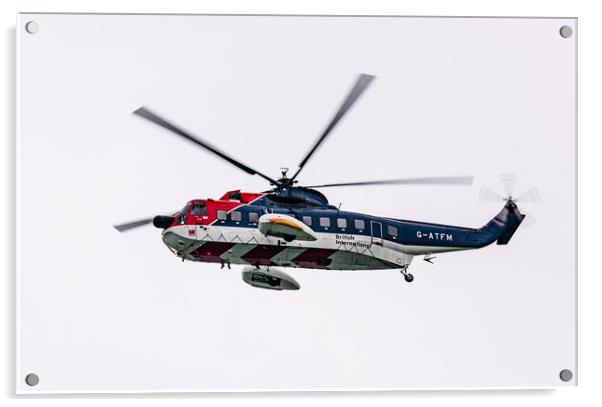 Air Sea Rescue helicopter Acrylic by Gerry Walden LRPS