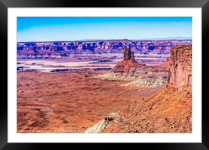 Candlestick Tower Overlook Canyonlands National Park Moab Utah  Framed Mounted Print by William Perry