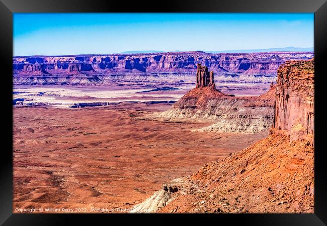 Candlestick Tower Overlook Canyonlands National Park Moab Utah  Framed Print by William Perry