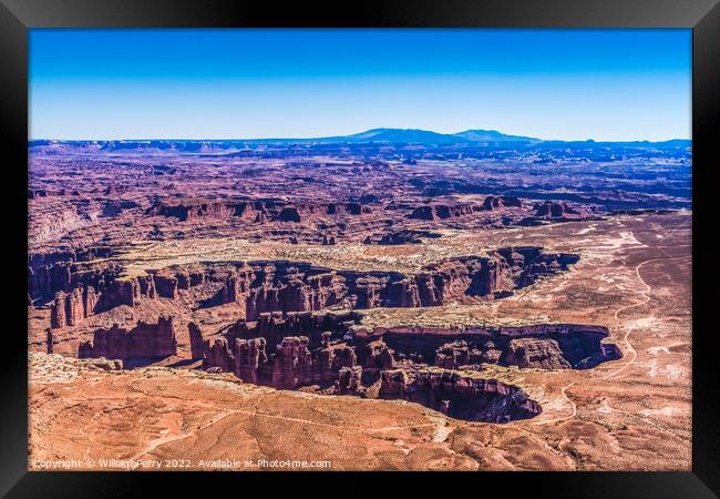Buck Canyon Overlook Canyonlands National Park Moab Utah  Framed Print by William Perry