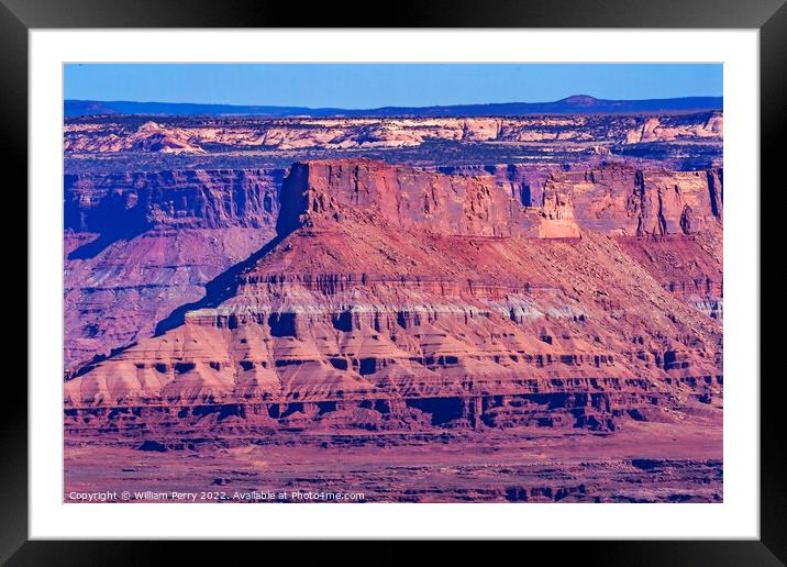 Red Rock Canyons Overlook Canyonlands National Park Moab Utah  Framed Mounted Print by William Perry