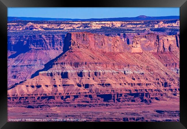 Red Rock Canyons Overlook Canyonlands National Park Moab Utah  Framed Print by William Perry