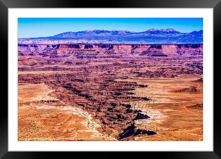 Grand View Point Overlook Canyonlands National Park Moab Utah  Framed Mounted Print by William Perry