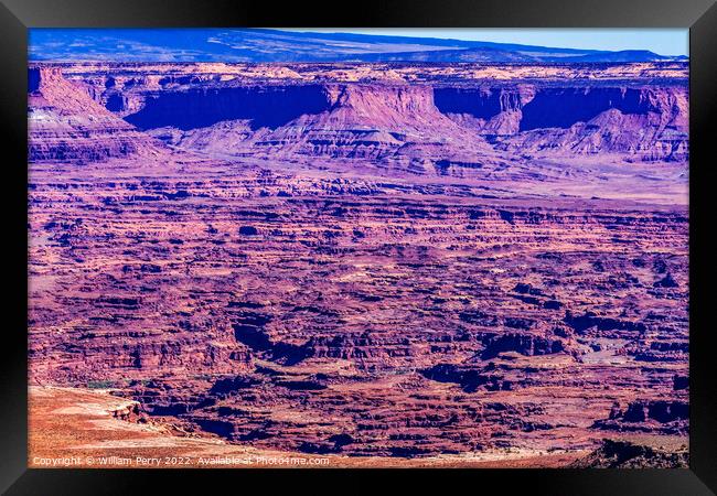 Buck Canyon Overlook Canyonlands National Park Moab Utah  Framed Print by William Perry