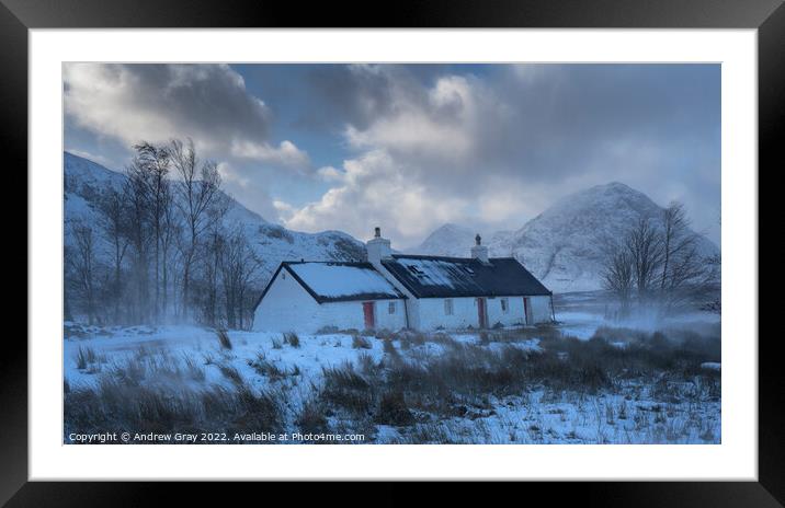 Black Rock Cottage Framed Mounted Print by Andy Gray