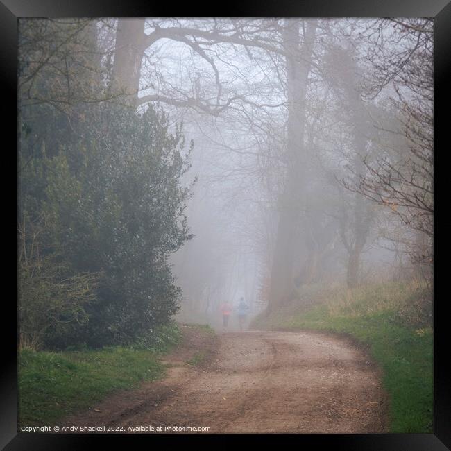 Together we jog on  Framed Print by Andy Shackell