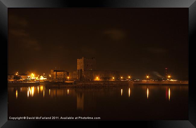 Evening at Carrickfergus Castle Framed Print by David McFarland