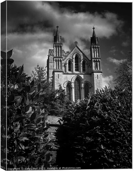 St John the Baptist Catholic Cathedral Norwich Tower View Canvas Print by Sally Lloyd