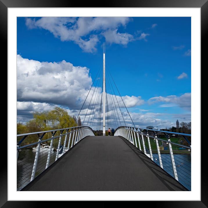 Crossing Christchurch Bridge Framed Mounted Print by Joyce Storey