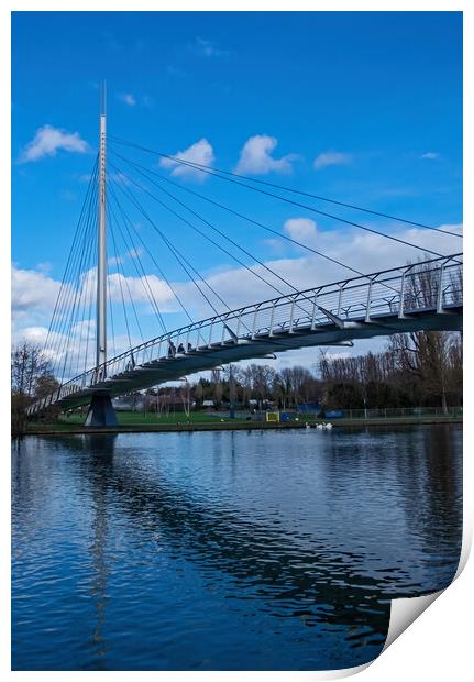 Christchurch Bridge over the River Thames Print by Joyce Storey