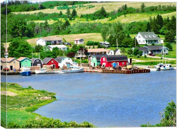 Fishing Village Canvas Print by Stephanie Moore