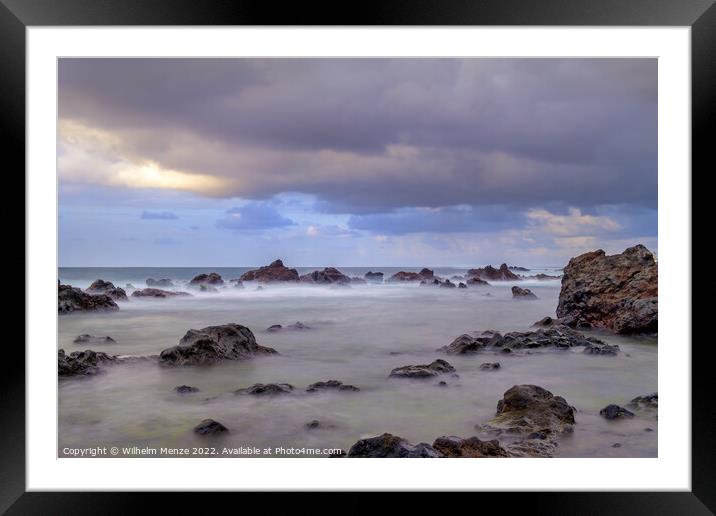 Evening on the Atlantic Ocean - On the north coast of Tenerife Framed Mounted Print by Wilhelm Menze