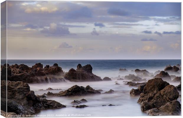 Evening on the Atlantic Ocean - On the north coast of Tenerife Canvas Print by Wilhelm Menze