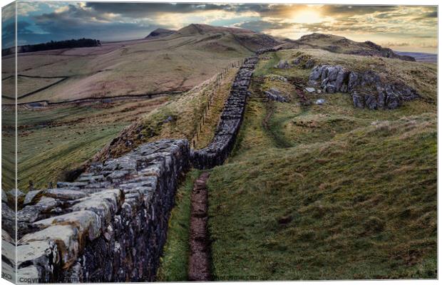 Walking The Wall Canvas Print by Storyography Photography