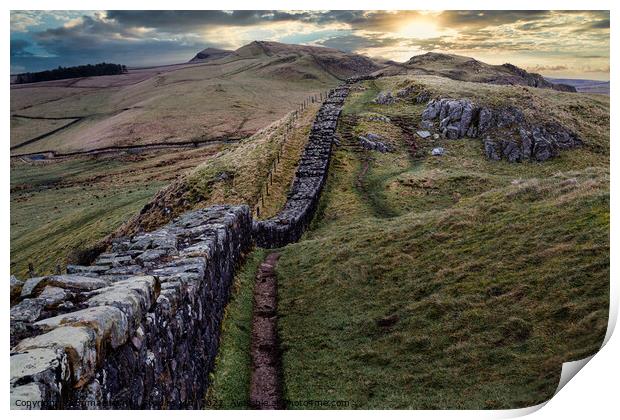 Walking The Wall Print by Storyography Photography