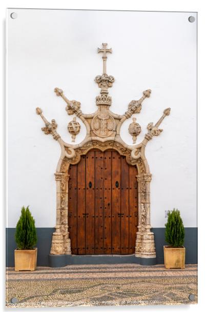 Olivenza Town Hall Entrance Acrylic by DiFigiano Photography