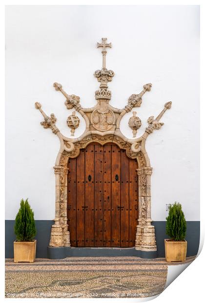 Olivenza Town Hall Entrance Print by DiFigiano Photography