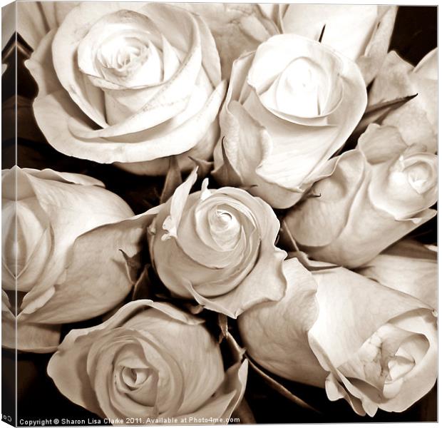 JUST ROSES Canvas Print by Sharon Lisa Clarke