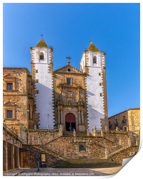 The historic San Francisco Javier church in Caceres Print by DiFigiano Photography