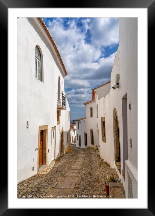 Downtown in Marvao Framed Mounted Print by DiFigiano Photography