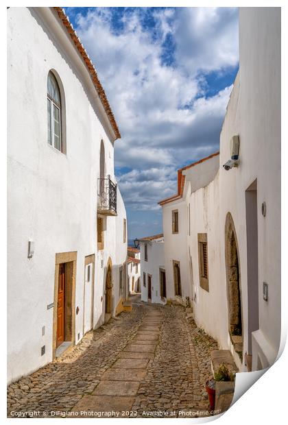 Downtown in Marvao Print by DiFigiano Photography