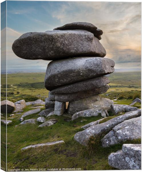 The Cheesewring Stowes Hill Bodmin Moor Cornwall Canvas Print by Jim Peters