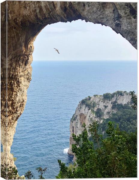 View through the Arco Naturale on Capri Canvas Print by Lensw0rld 
