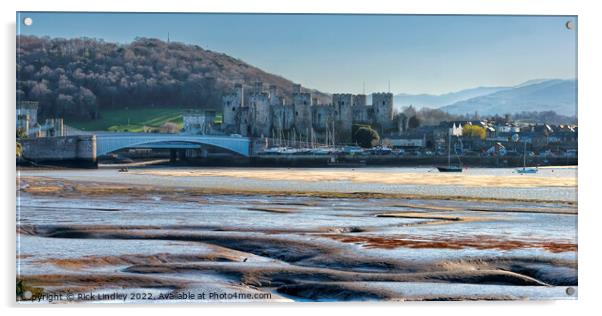 Conwy Castle Acrylic by Rick Lindley