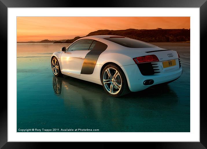 R8 on the beach 2 Framed Mounted Print by Rory Trappe