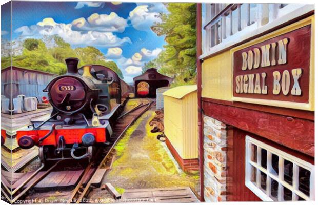 Rustic Charm of Bodmin Station Canvas Print by Roger Mechan