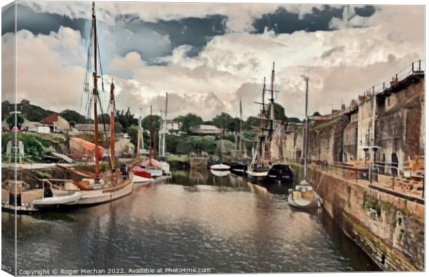 Serenity at Charlestown Harbour Canvas Print by Roger Mechan