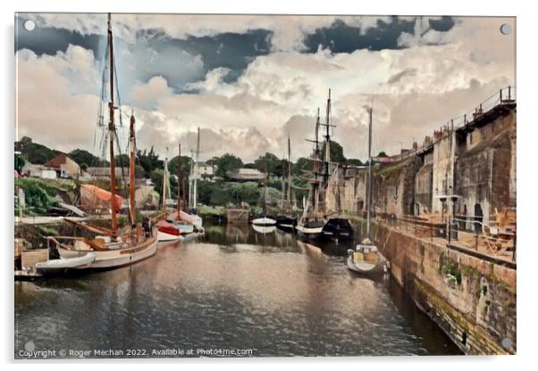 Serenity at Charlestown Harbour Acrylic by Roger Mechan
