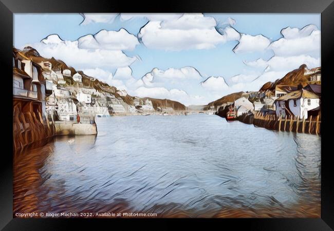 The Serenity of Looe River Framed Print by Roger Mechan