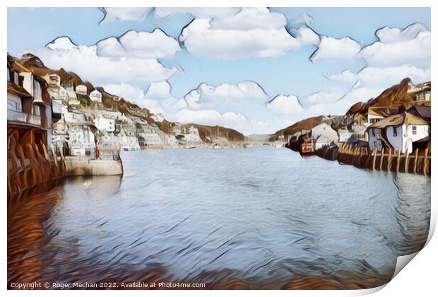 The Serenity of Looe River Print by Roger Mechan
