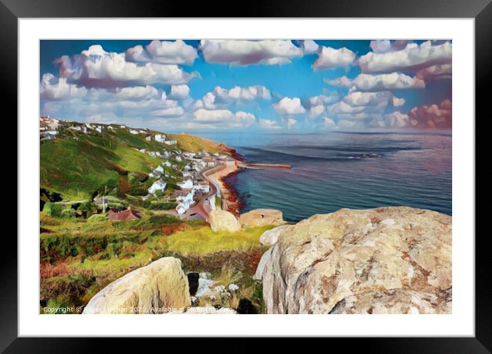 Coastal Oasis Framed Mounted Print by Roger Mechan