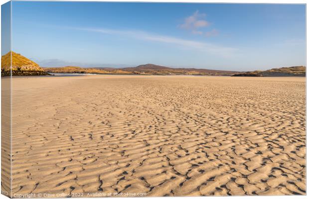 Sand patterns on Cappadale Sands Canvas Print by Dave Collins