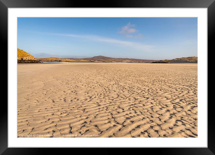 Sand patterns on Cappadale Sands Framed Mounted Print by Dave Collins