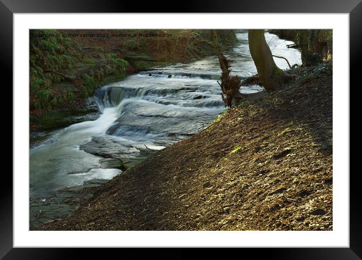 A SEATON FALL Framed Mounted Print by andrew saxton