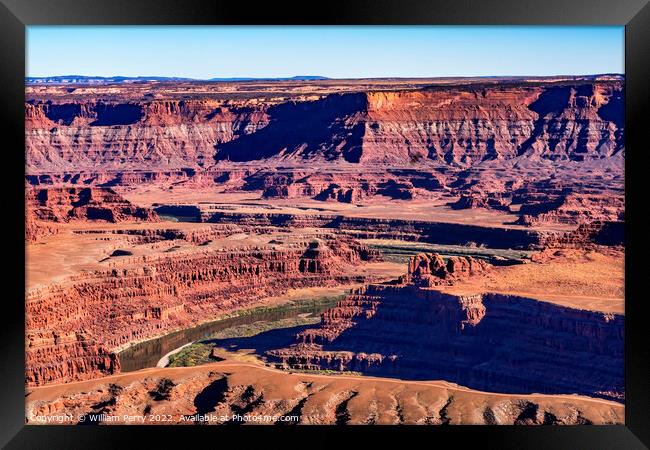 Green River Grand View Point Canyonlands National Park Moab Utah Framed Print by William Perry