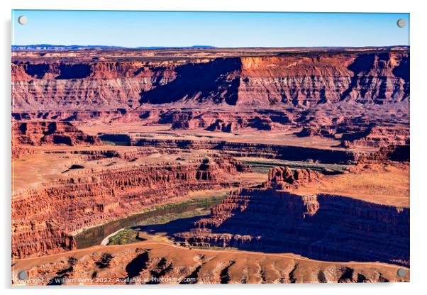 Green River Grand View Point Canyonlands National Park Moab Utah Acrylic by William Perry